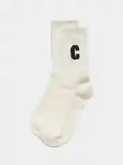 Белый носки с буквой "С"