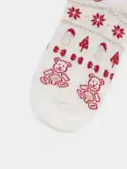 Белый женские новогодние носки