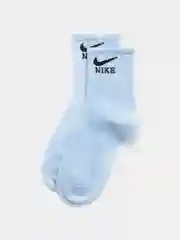 Носки женские спортивные с вышитым принтом  Найк (Nike) средней длины хлопок, набор 5 пар