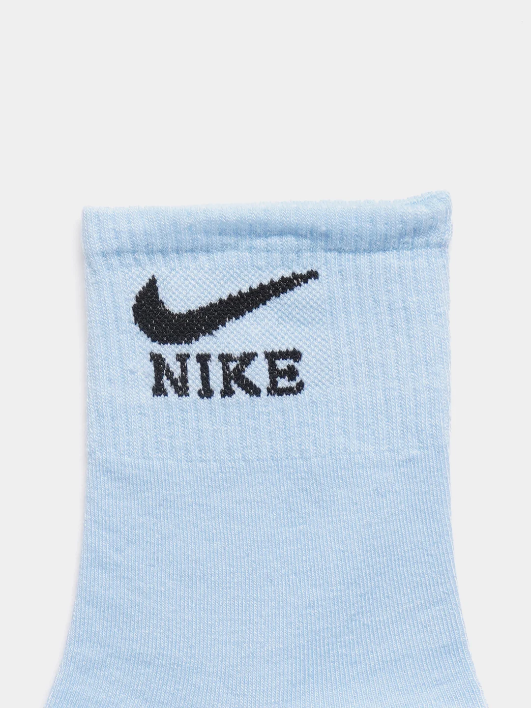 Носки женские спортивные с вышитым принтом  Найк (Nike) средней длины хлопок, набор 5 пар