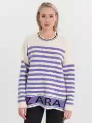 Сиреневый кофта вязаная, оверсайз