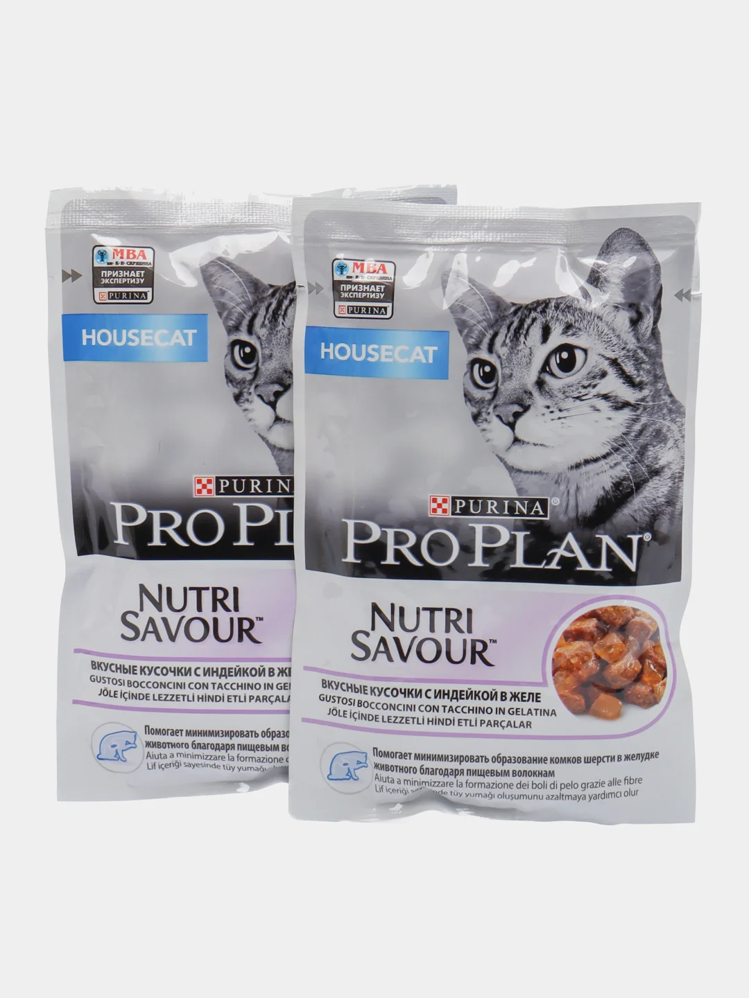 Влажный корм Pro Plan Adult Nutri Savour, для взрослых кошек, 2 штуки по 85 г