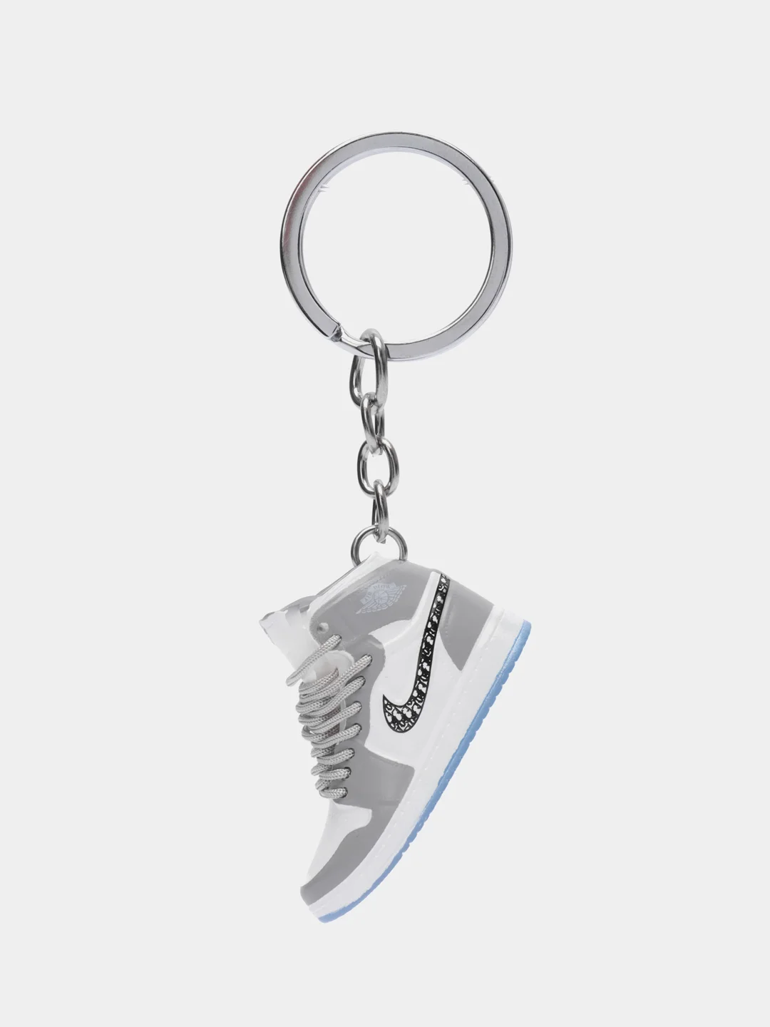 Серый брелок-игрушка "Кроссовок Nike" для ключей, сумки, рюкзака