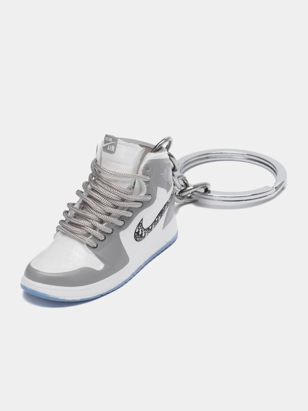 Серый брелок-игрушка "Кроссовок Nike" для ключей, сумки, рюкзака