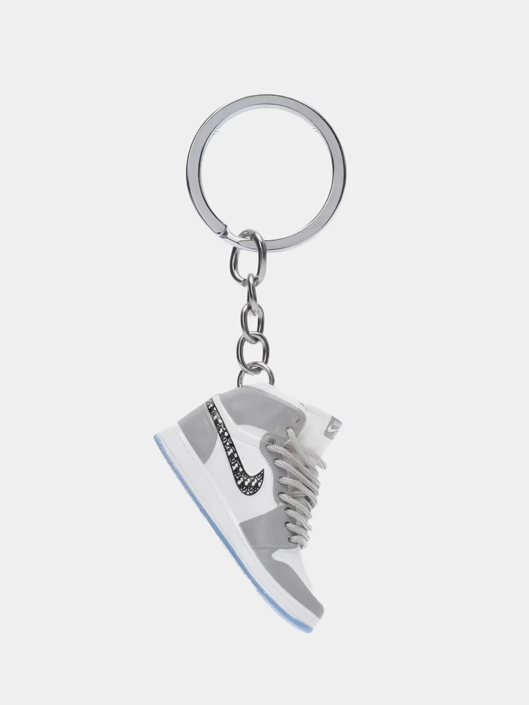 Серый брелок-игрушка "Кроссовок Nike" для ключей, сумки, рюкзака