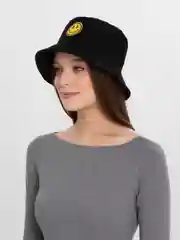 Черный панама со смайлом