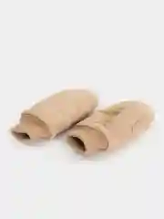 Бежевый варежки зимние, стеганые