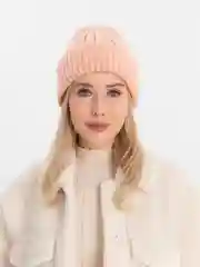 Коралловый меланж шапка женская АСТИ