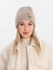 Бежевый шапка женская зимняя КЕТ на флисе