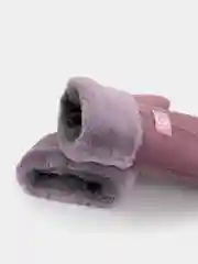 Лавандовый варежки замшевые