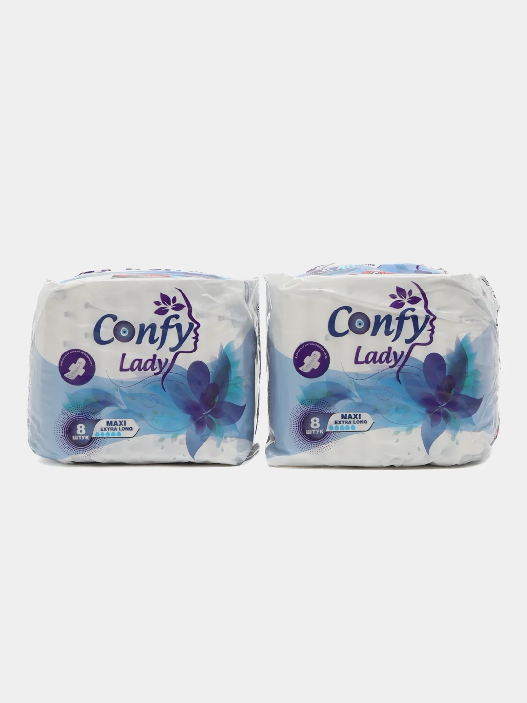 Гигиенические женские прокладки CONFY Lady Maxi Extralong, 8 шт, 1+1