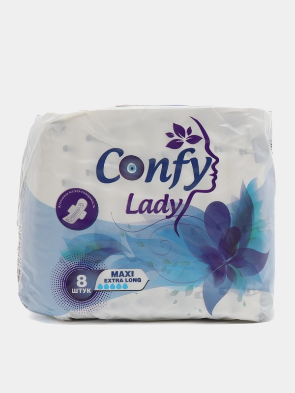 Гигиенические женские прокладки CONFY Lady Maxi Extralong, 8 шт, 1+1