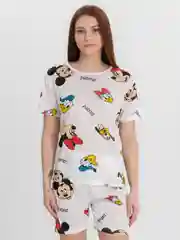 Белый пижама женская: футболка, шорты