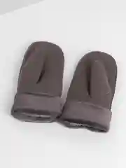 Угольный варежки замшевые
