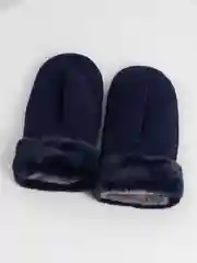 Индиго варежки замшевые