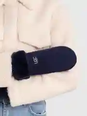 Индиго варежки замшевые