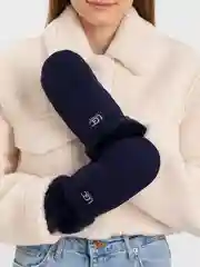 Индиго варежки замшевые