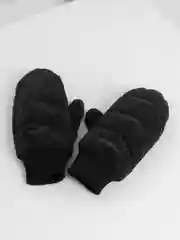Черный варежки зимние, стеганые