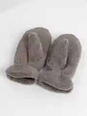 Тёмно-серый варежки зимние, меховые