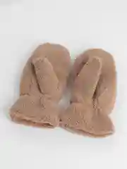 Бежевый варежки зимние, меховые