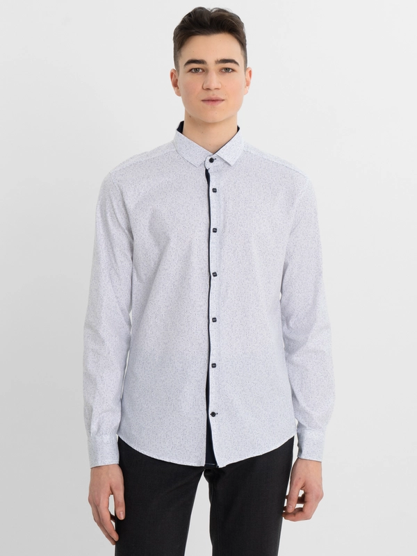 Рубашка мужская, классическая, с длинным рукавом, Slim Fit