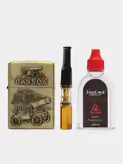 Желтый подарочный набор Зажигалка бензиновая, бензин