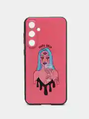 Розовый силиконовый чехол для Samsung Galaxy S23 FE, с принтом, с рисунком, Самсунг Галакси С23 ФЕ