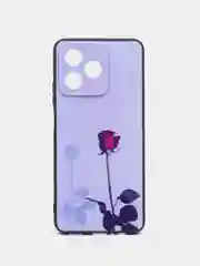 Серебряный чехол для Realme C53 / C51 / Note 50 (Реалми С53/С51/Ноут 50), с принтом