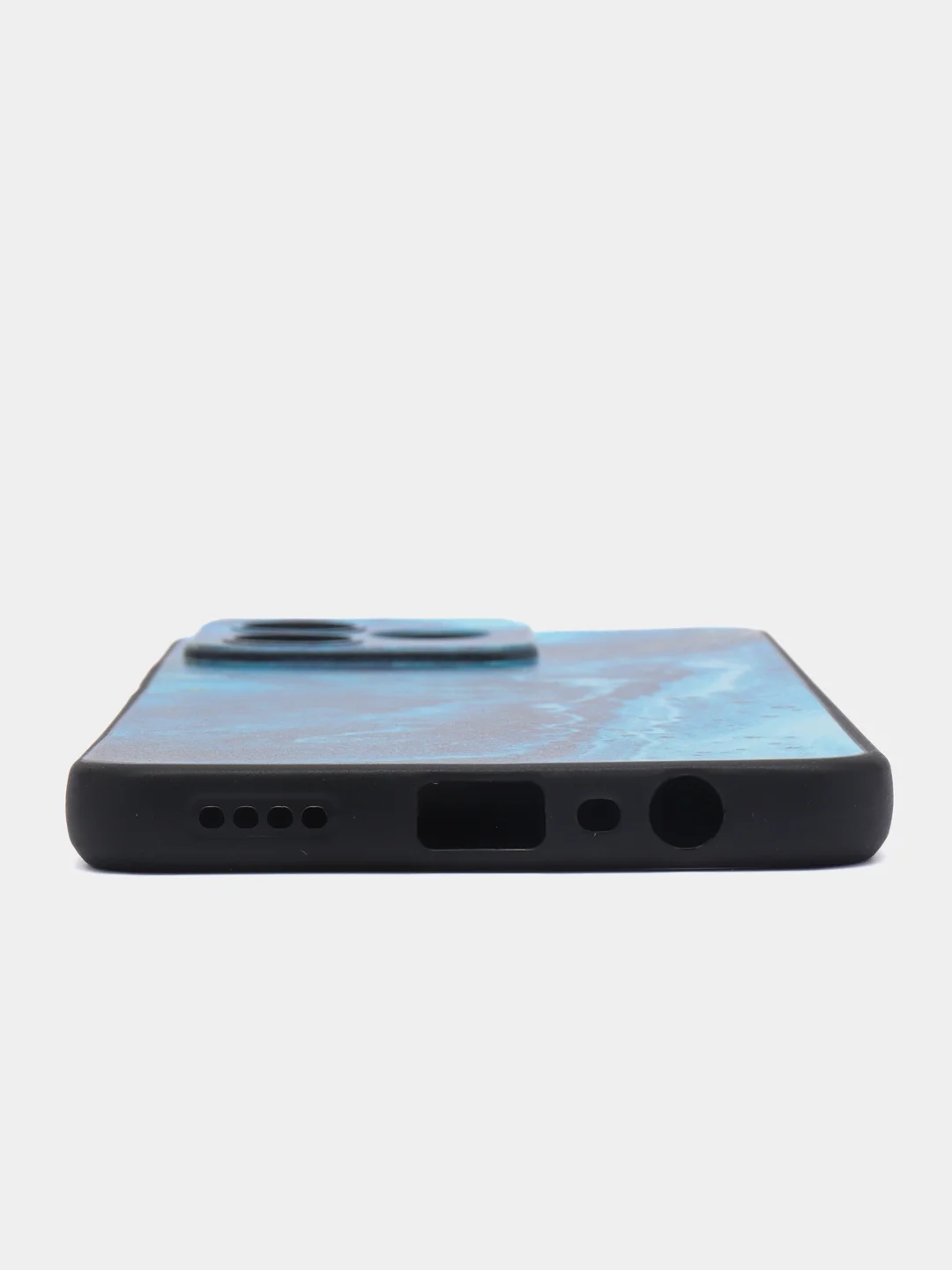 Тёмно-бирюзовый чехол для Realme C53 / C51 / Note 50 (Реалми С53/С51/Ноут 50), с принтом