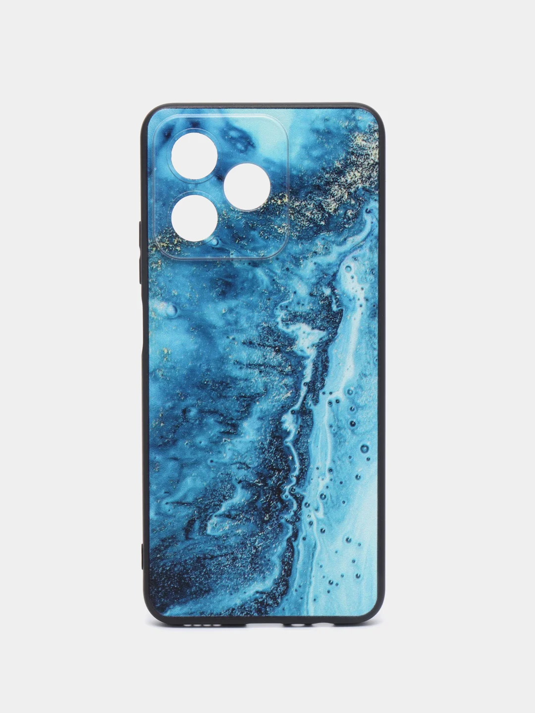 Тёмно-бирюзовый чехол для Realme C53 / C51 / Note 50 (Реалми С53/С51/Ноут 50), с принтом