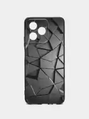 Тёмно-серый чехол для Realme C53 / C51 / Note 50 (Реалми С53/С51/Ноут 50), с принтом