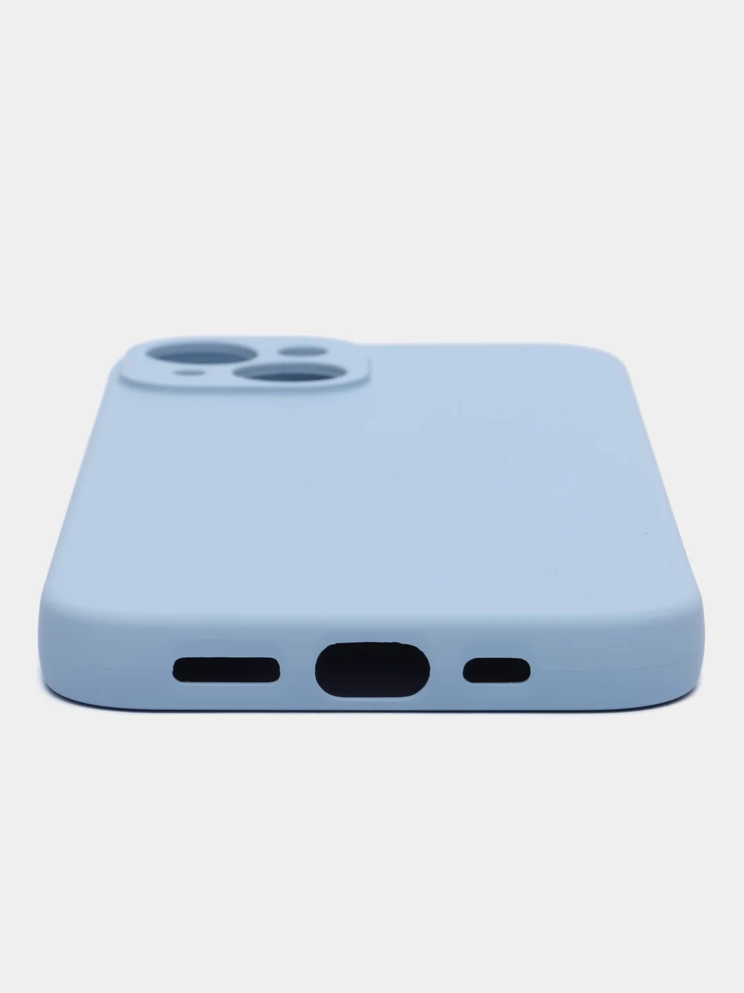 Голубой чехол Silicone Case для iPhone (Айфон) 11, 12, 13, 14, 15, Pro, Pro Max