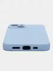 Голубой чехол Silicone Case для iPhone (Айфон) 11, 12, 13, 14, 15, Pro, Pro Max