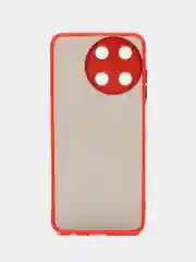 Красный чехол Realme 11 4G / Реалми 11 4Г, пластиковый, матовый, с цветными кнопками