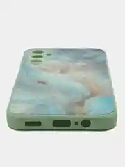 Бирюзовый чехол для Samsung Galaxy A14 (Самсунг Галакси А14), пластиковый, глянцевый