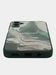 Зеленый чехол для Samsung Galaxy A14 (Самсунг Галакси А14), пластиковый, глянцевый