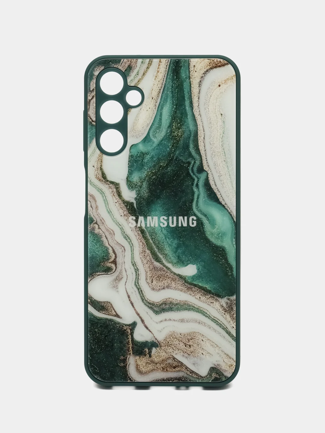 Зеленый чехол для Samsung Galaxy A14 (Самсунг Галакси А14), пластиковый, глянцевый
