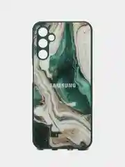 Зеленый чехол для Samsung Galaxy A14 (Самсунг Галакси А14), пластиковый, глянцевый