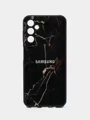 Черный чехол для Samsung Galaxy A14 (Самсунг Галакси А14), пластиковый, глянцевый