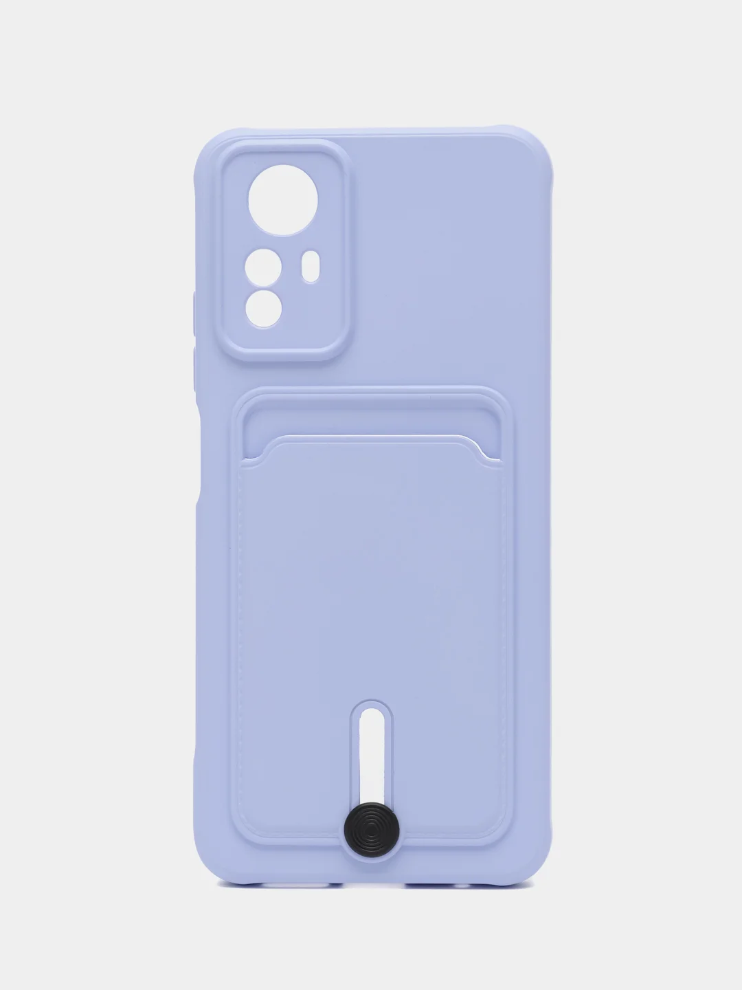 Лавандовый чехол на Redmi Note 12S (Редми Нот 12с), силиконовый, с карманом для карты