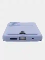 Лавандовый чехол на Redmi Note 12S (Редми Нот 12с), силиконовый, с карманом для карты