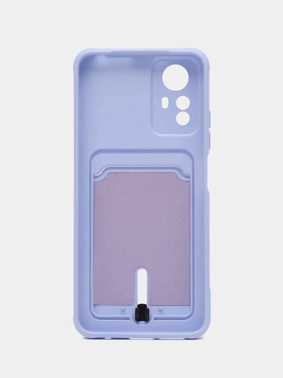 Лавандовый чехол на Redmi Note 12S (Редми Нот 12с), силиконовый, с карманом для карты