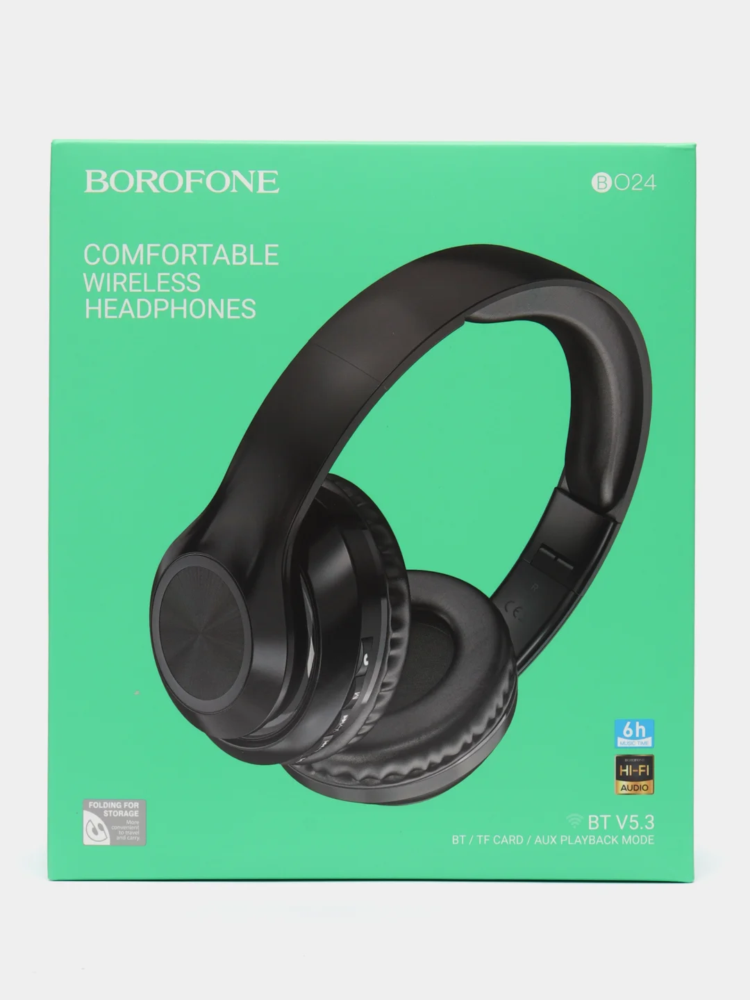 Черный наушники беспроводные BOROFON BO24 Gratifled, Bluetooth, с микрофоном