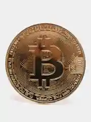 Золотой сувенирная монета "Биткоин"