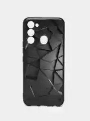 Тёмно-серый силиконовый чехол для Tecno Spark Go 2022/Spark 8C (Спарк 8С), с принтом, с рисунком