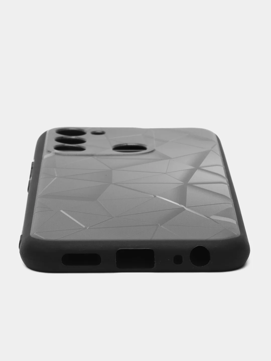 Тёмно-серый силиконовый чехол для Tecno Spark Go 2022/Spark 8C (Спарк 8С), с принтом, с рисунком