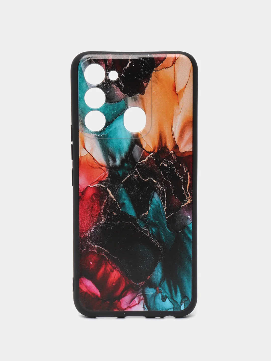 Фиолетовый силиконовый чехол для Tecno Spark Go 2022/Spark 8C (Спарк 8С), с принтом, с рисунком