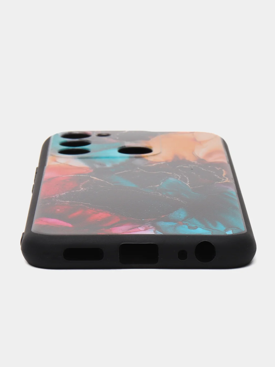 Фиолетовый силиконовый чехол для Tecno Spark Go 2022/Spark 8C (Спарк 8С), с принтом, с рисунком