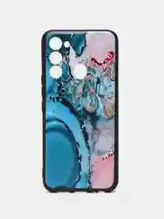 Фуксия силиконовый чехол для Tecno Spark Go 2022/Spark 8C (Спарк 8С), с принтом, с рисунком