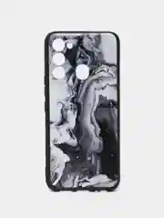 Хаки силиконовый чехол для Tecno Spark Go 2022/Spark 8C (Спарк 8С), с принтом, с рисунком